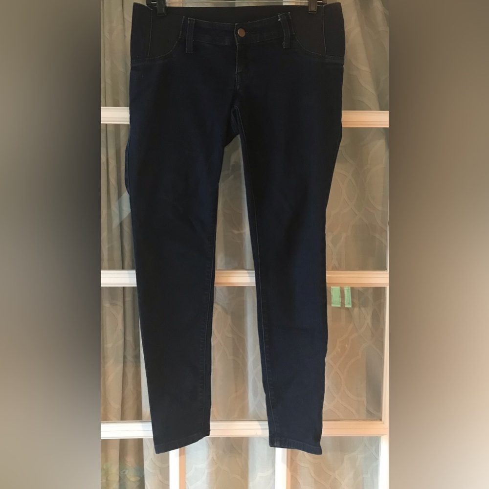 Isabel Maternity size 2 maternity jeans with elastic waist inserts easy on off